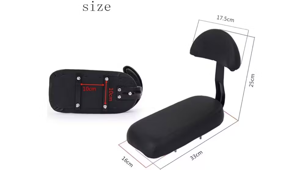 PedalPro Bicycle Rear Seat - Black